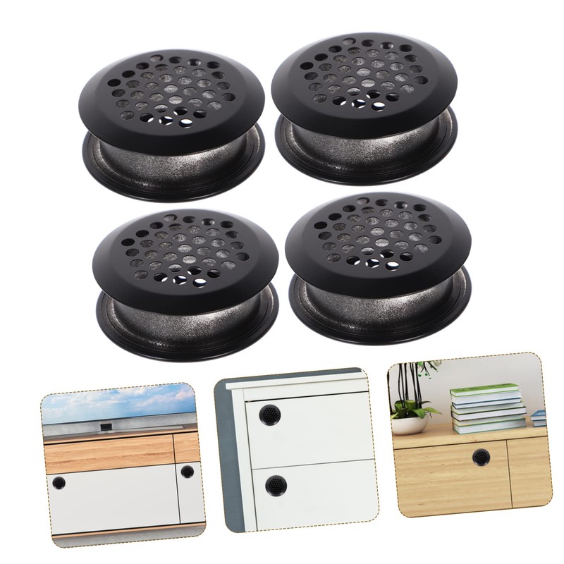 COHEALI 8Pcs Round Air Vent Holes for Cabinets Wardrobe Vent