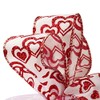 Valentine's Day Hearts Wired Ribbon – 2 1/2" x 10