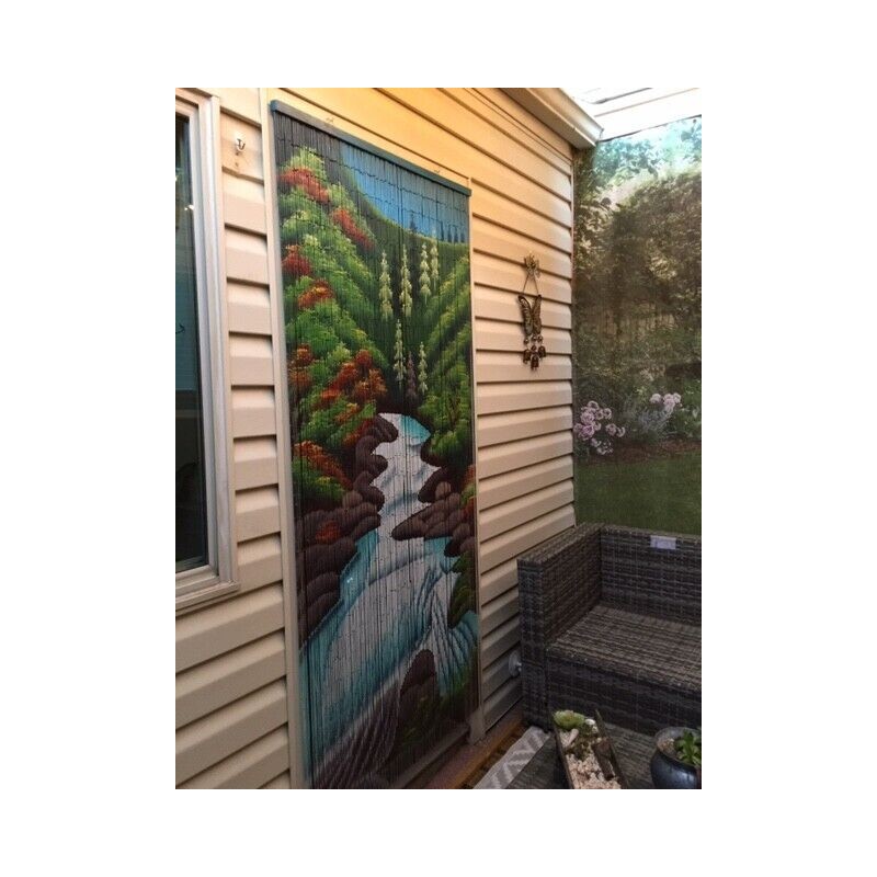 ABeadedCurtain - Mountain Stream Beaded Curtain 90 Strands (+Hanging Hardware)