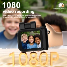 Gsnagole Retro Snap Camera，Mini Nostalgic Vintage View Camera，Tiny Snaps Camera，Keychain Digital Photo Camera，Llavero Mini CáMara Retro，1080p Hd with Led Flash Light (32G)