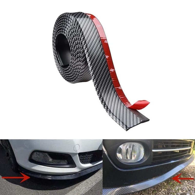 WeFoonLo Universal Car Front Bumper Spoiler Rubber Sticker Lip Splitter