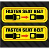 2X Fasten Seat Belt Sticker Warning Caution Vehicle car Bus