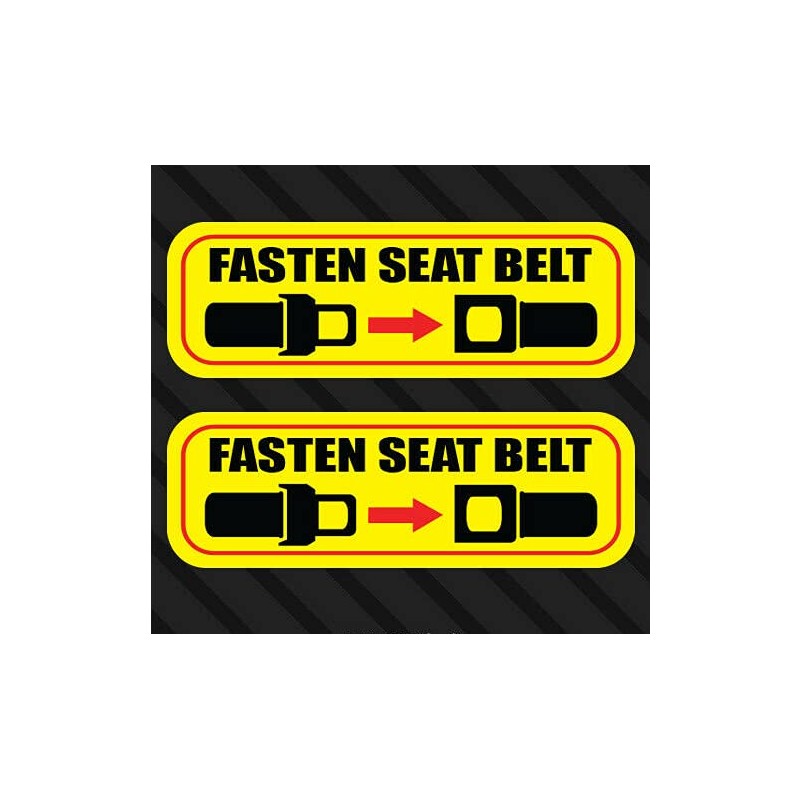 2X Fasten Seat Belt Sticker Warning Caution Vehicle car Bus