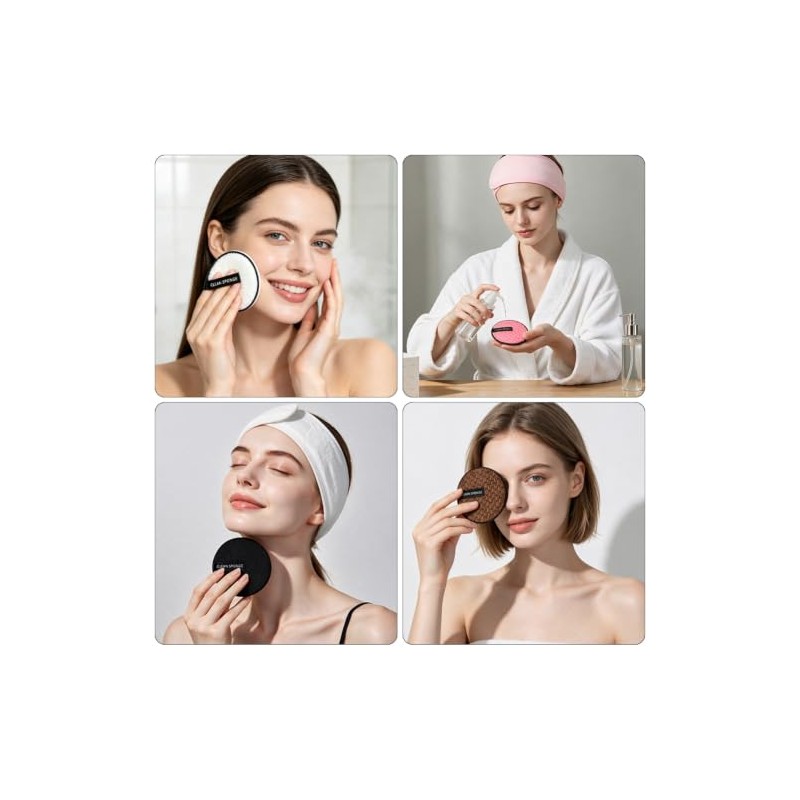 LOPHE 8 PCS Reusable Makeup Remover Pads & 2 PCS