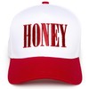 Two Tone Vintage Snapback Hat - Honey - White/Red