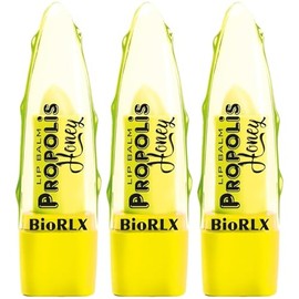 Propolis and Honey Lip Balm - Cuidado de labios hidratante natural sin color para labios suaves e hidratados (bálsamo labial There) (propóleo y miel, 0.12 onzas (paquete de 3))