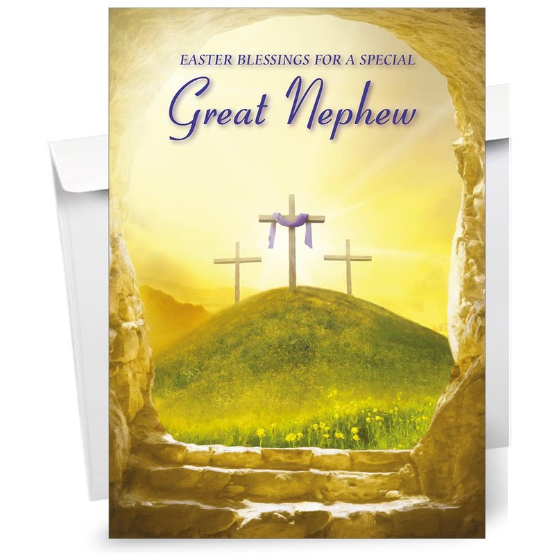 Great Nephew Religious Easter Card - Christian Easter Card -