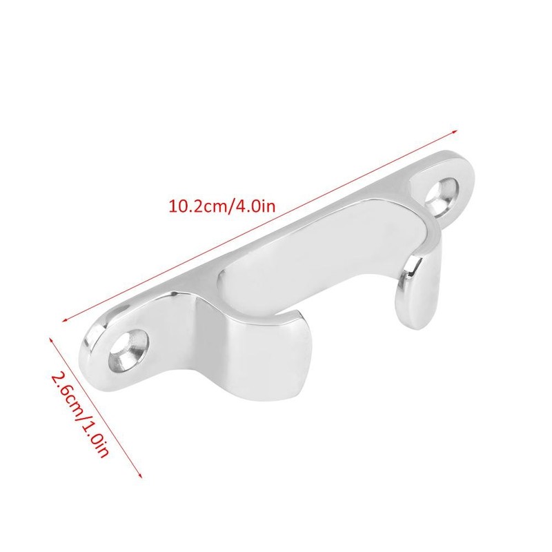 Qiilu 102MM Fairleader Boat Cleats Marine Mooring Cleats Stainless Steel
