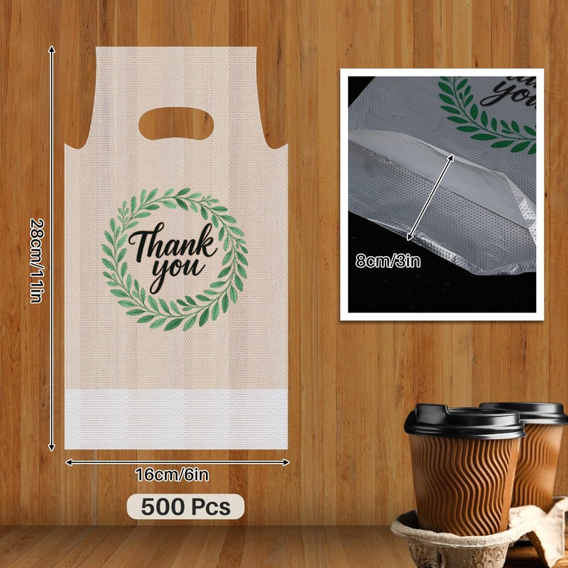 PerKoop PerKoop 500 Pcs Drink Carrier for Delivery Clear Cup