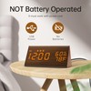 JALL Digital Alarm Clock, with Wooden Electronic LED Time Display,