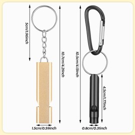 Frienda Safety Whistle with Lanyard Aluminum Keychain Whistle Safety Hiking Whistle Double-Tube Survival Whistles Loud Camping Whistle for Outdoor Hiking Hunting Fishing Boating (20 Pcs, Multicolor)