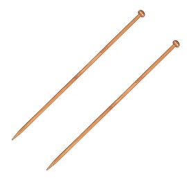 simarro Bamboo Knitting Needle, 10-Inch Long Wooden Knitting Needles Straight Single Pointed Knitting for Beginners Sock Scarf Handmade DIY Crochet Supplies, US Size 8 (5mm)