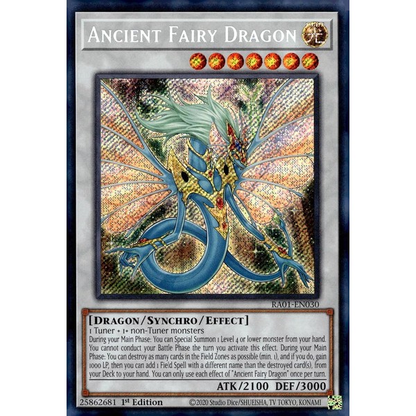 Yu-Gi-Oh! Ancient Fairy Dragon (Secret Rare) - RA01-EN030 - Secret Rare - 1st Edition