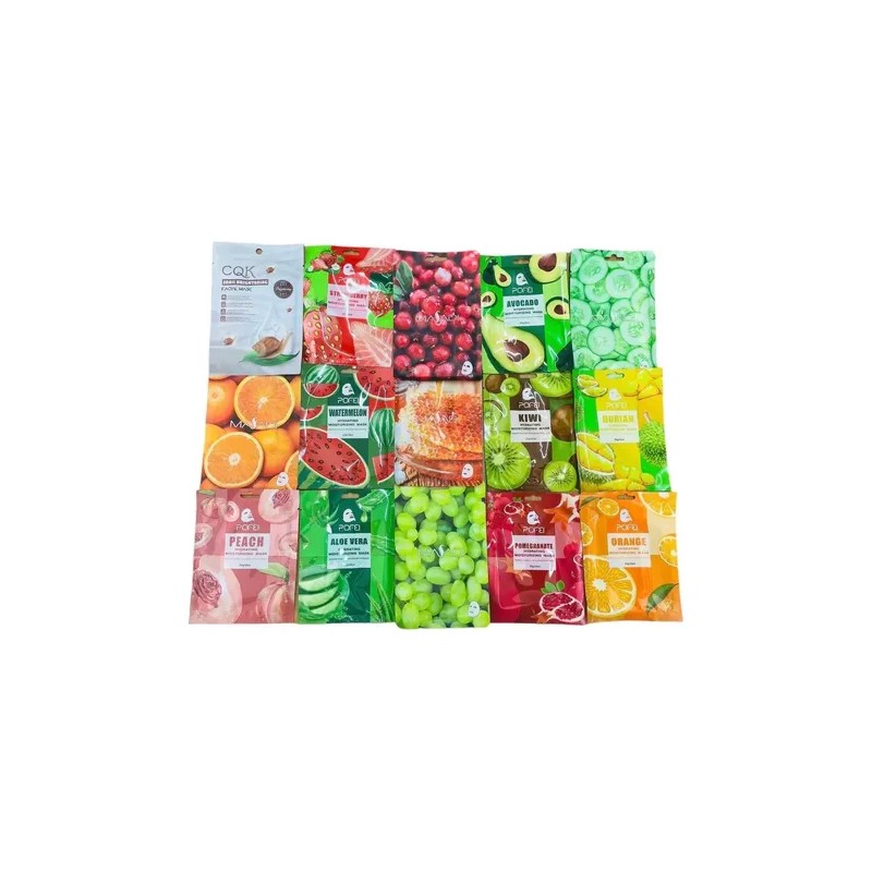 Lote De 10 Mascarillas Surtidas Coreanas Hidratantes Facial