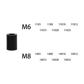 GIVIHGETI 80-Piece ABS Spacer Set, Spacer Sleeves for M6 M8 Screws, Nylon Spacers, Plastic Spacers, Insulation Washers, for Electric Screws, Switches and Sockets