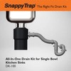 Snappy Trap Single Kitchen Sink Drain Kit, 1-1/2" with Flexible