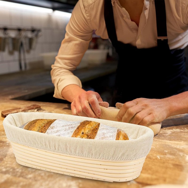 30cm/12 inch Oval Long Banneton Brotform Bread Dough Proofing Rising