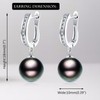 GLESOS Composite Pearl Earrings Round Ball Pearls Earrings Hypoallergenic Imitation