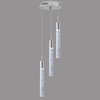 Upfelw Modern Crystal Chandelier 3-Lights, Spiral LED Raindrop Kitchen Island