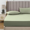 Soifox Double Fitted Sheet Sage Green - Bed Sheets with