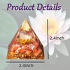 GUJOXILA 2.4" Red Carnelian Healing Crystals Orgonite Orgone Energy Tower
