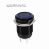 LED Push Button Switch, Brass Plated Car 12mm LED Light