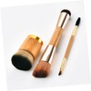 Ipetboom 3pcs Bamboo Handle Nylon Bristles Powder Brush for Cosmetics