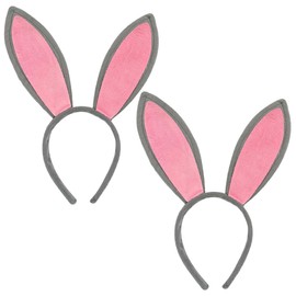 Long Bunny Ears Headband,2 Pcs Pink Bunny Ears,Easter Party Bag Fillers Bendable Easter Bunny Ears,Rabbit Ears Party Favor Costume Accessory for Adults Kids Animal Ears Fluffy Easter Headband