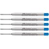 Faber-Castell Ballpoint Pen Refill (Pack of 5, Extra Wide, Blue)