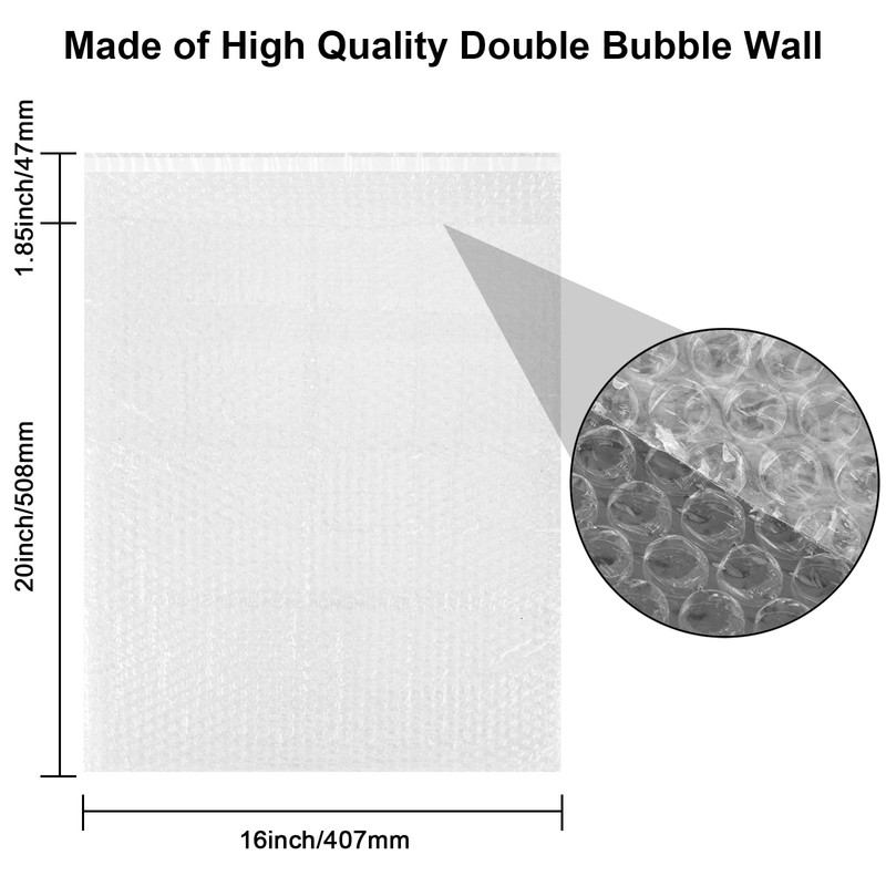 20Pack Self-Seal Big Bubble Out Bag Pouches 16 x 20