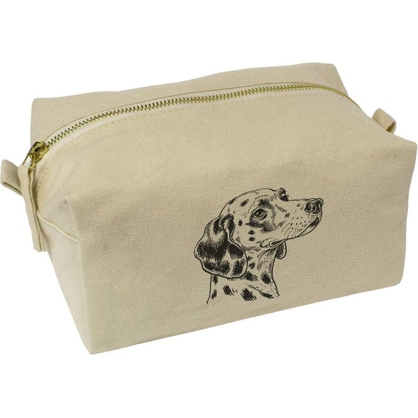 'Dalmatian Dog Portrait Side View' Canvas Wash Bag/Makeup Case (CS00044789)