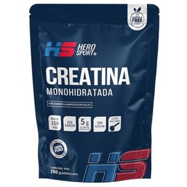 HS HERO SPORT Creatina Monohidratada Micronizada de Alta Pureza 750g Pre Entreno en Polvo. 5g de Creatina por Porción, 100% Pura, 100% Natural, 0 Azúcar, Sin Sabor, Sin Olor, Bottle Free, Incluye Cuchara Medidora.