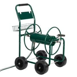 "Dark Green Four Wheel Iron Pipe Truck for Garden Hoses & Reels (Code 04822659)"default: default title