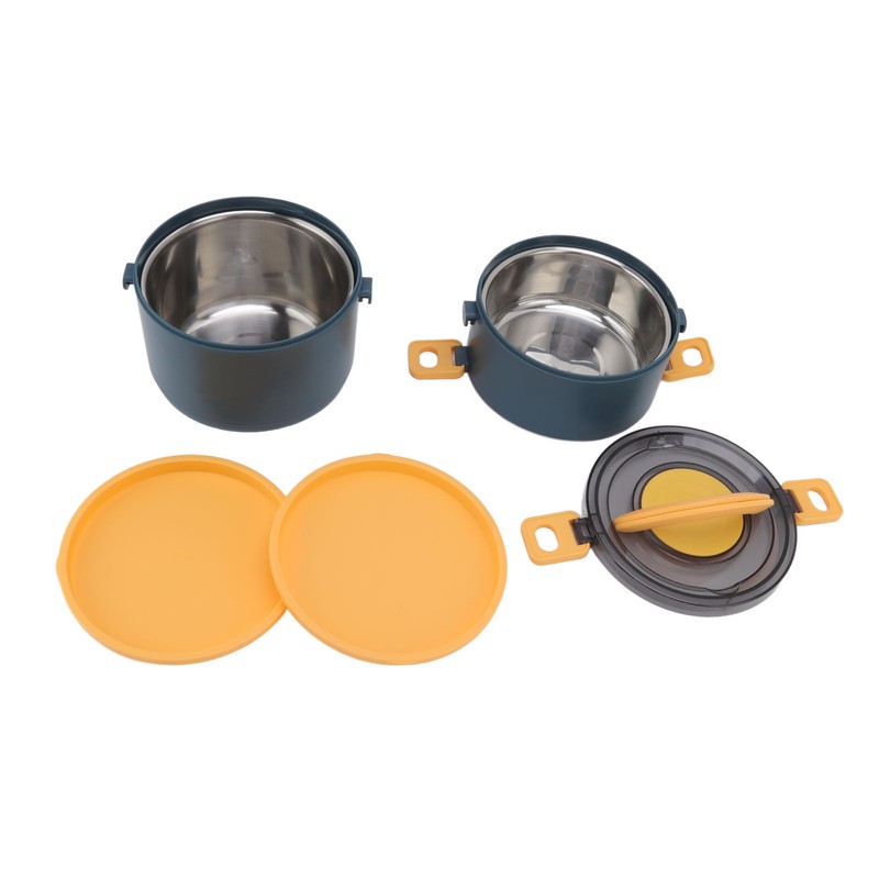Stackable Lunch Box 1600ml Dual Layers Stainless Steel BPA Free