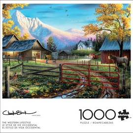 Buffalo Games - Country Life - Charles Black - The Western Lifestyle - 1000 Piece Jigsaw Puzzle for Adults - Challenging Puzzle Perfect for Game Nights - Finished Size is 26.75 x 19.75