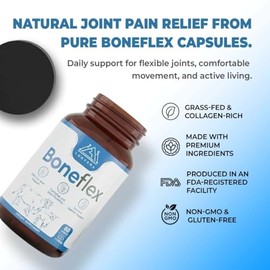 Lonvera Boneflex Glucosamine Chondroitin MSM Turmeric Joint Support Supplement with Grass Fed Bone Marrow and Collagen - Joint Supplements for Men and Women, 60 Capsules