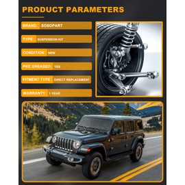 SOSOPART 6pcs Set 2WD Front Suspension Kit Inner Outer Tie Rod End Steering Rack Boot Replacement For 2005-2015 For Toyota For Tacoma