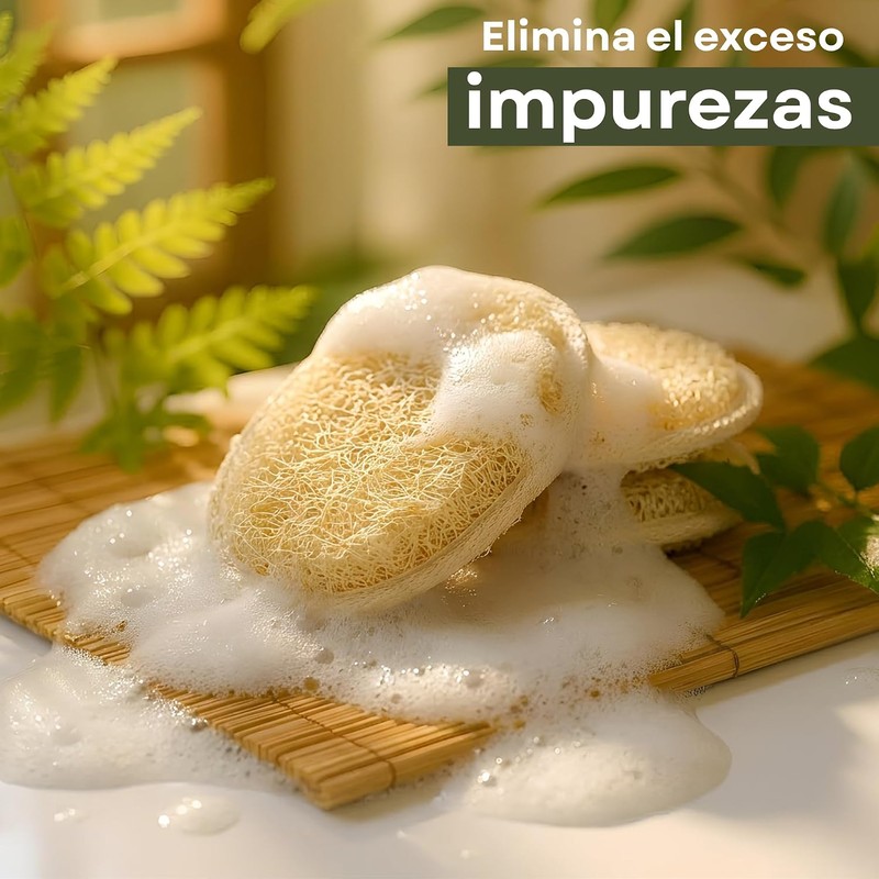 Estropajo para Cuerpo de Lufa Natural Triko Set 3 Piezas