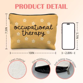 KBRCT Occupational Therapy Gifts, Occupational Therapist OT Gifts Makeup Bag for Women, Mental Health Psychology Gift Makeup Zipper Pouch