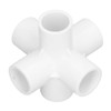 10PCS PVC Plastic Pipe Connector 6 Way Corner Elbow Fittings
