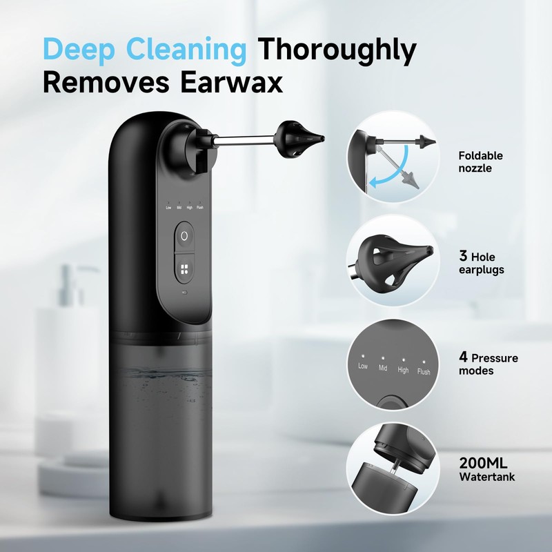 Electric Ear Wax Removal Kit - Ear Cleaner with Water