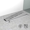 Elefloom Offset Linear Shower Drain, Shower Drain 60 inch with