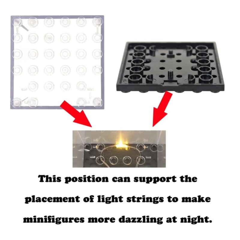 20 Pack Acrylic Display Case for Minifigures, Stackable Clear Dustproof