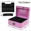 Small Security Lock Box with Coin Tray Metal Material with