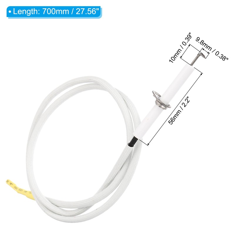 PATIKIL 3Pcs Ceramic Spark Electrode Igniter with Wire Lead Replacement