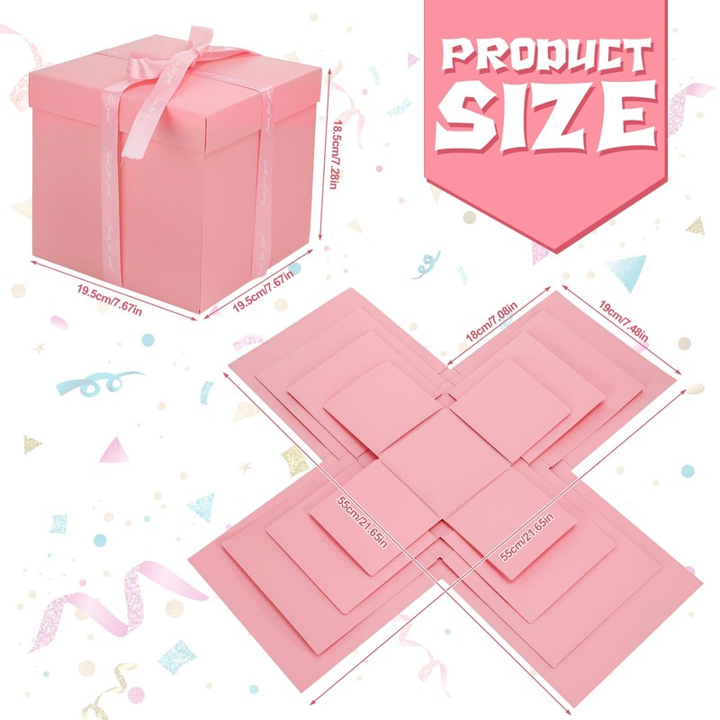 Candcamp Explosion Box, Surprise Case DIY Explosion Gift Cardboard, 5