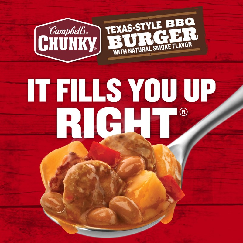 Campbell's Chunky Texas-Style BBQ Burger with Natural Smoke Flavor Soup,