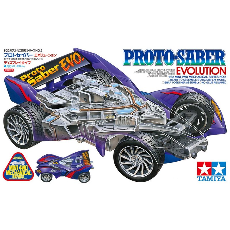 Tamiya 95568 Mini 4WD Proto Saber Evolution Plastic Model