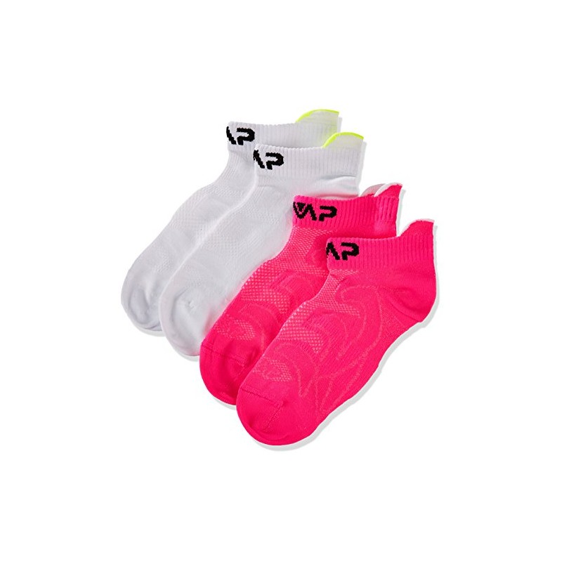 CMP Kids Ultralight Sock Pa Bipack, Kid, Unisex, Bianco-Pink Fluo,