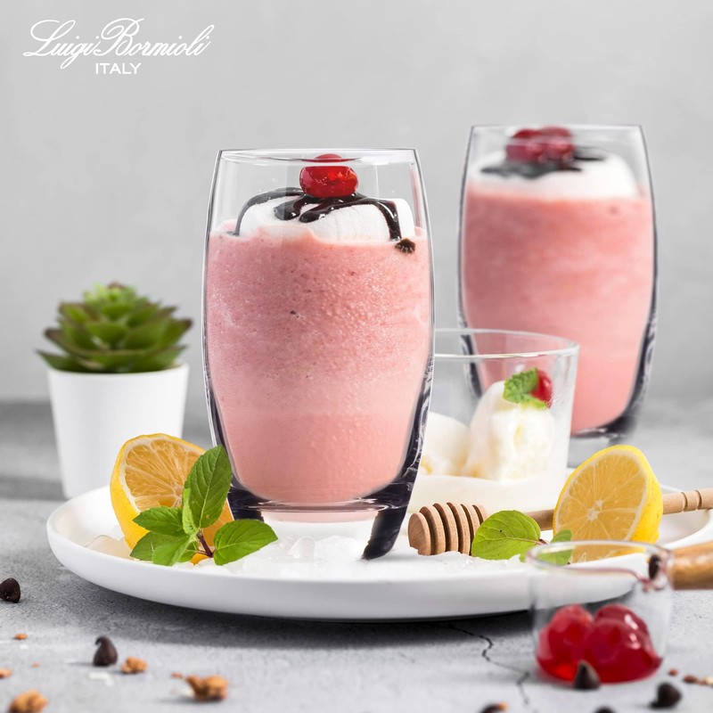 Luigi Bormioli Crescendo Highball Glasses, Set of 4-20 Oz Lead-Free